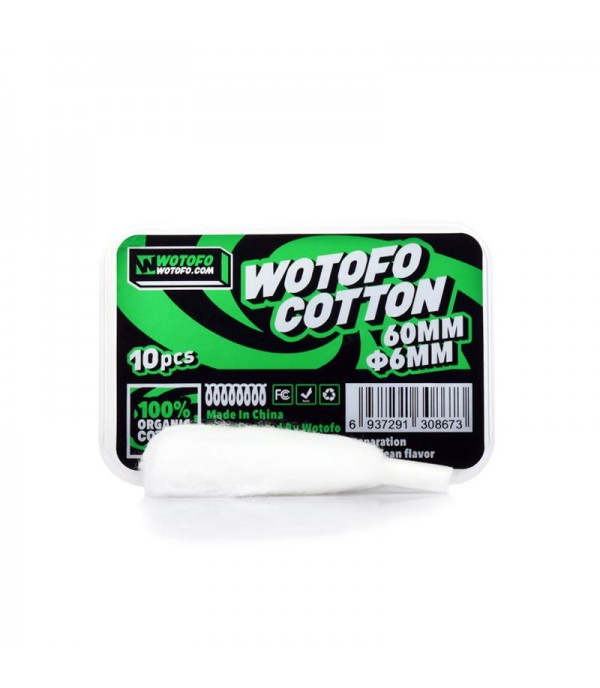 Wotofo Agleted Organic Cotton 6MM 10Pcs